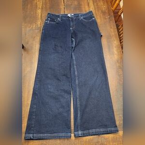 Y2K Women's Juicy Couture Baggy Wide Leg Abbot Denim Jeans. Size 11.